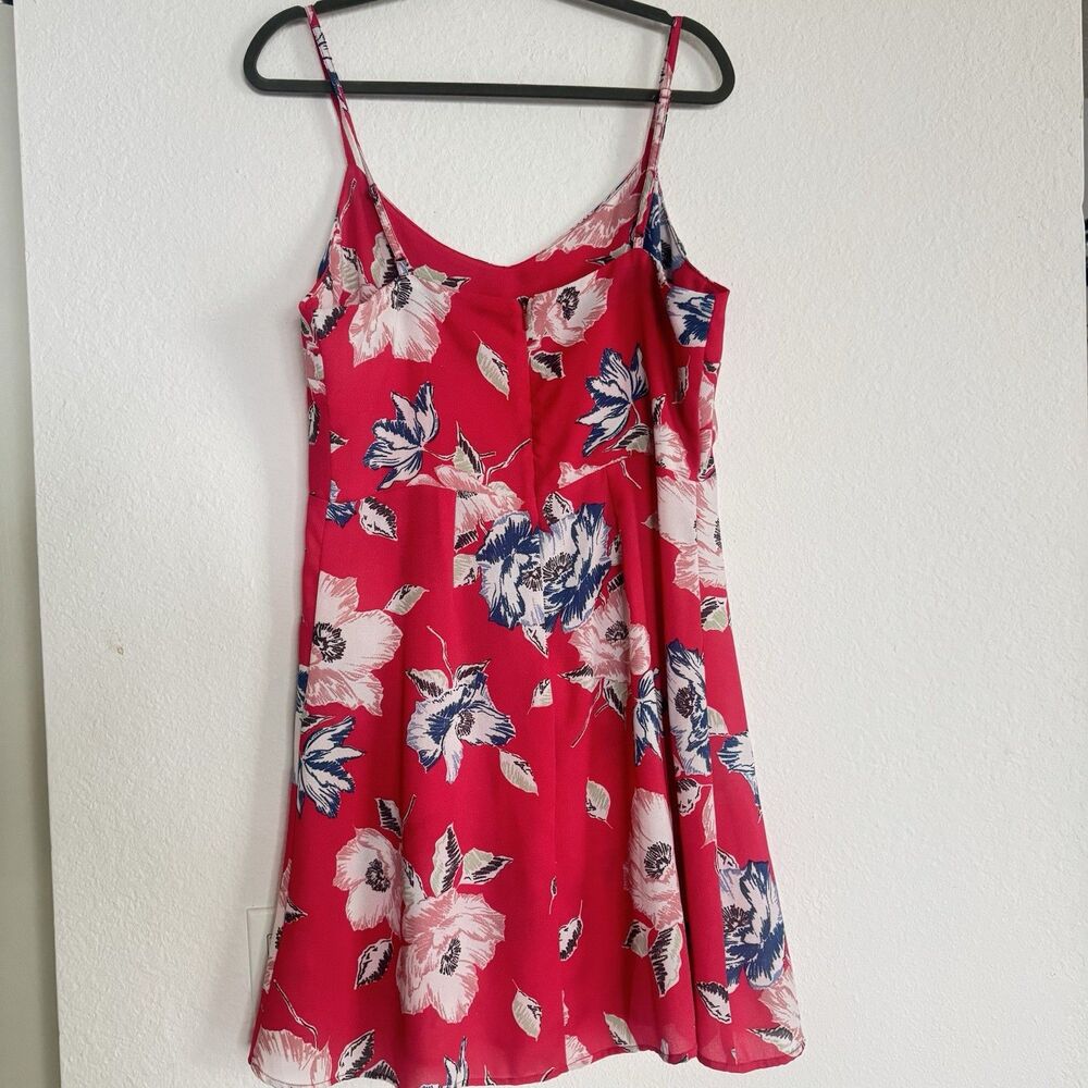 French Connection Dress Cari Size 12 Summer Floral Print Camisole Pink & Blue - Picture 10 of 14